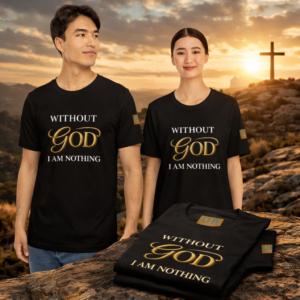 UR Worthy — Without God I Am Nothing v1 | Premium Faith Statement T-Shirt