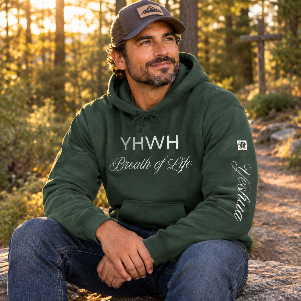 YHWH Breath of Life Christian Hoodie | Yeshua Faith Sweatshirt | Unisex Heavyweight Pullover - Image 2
