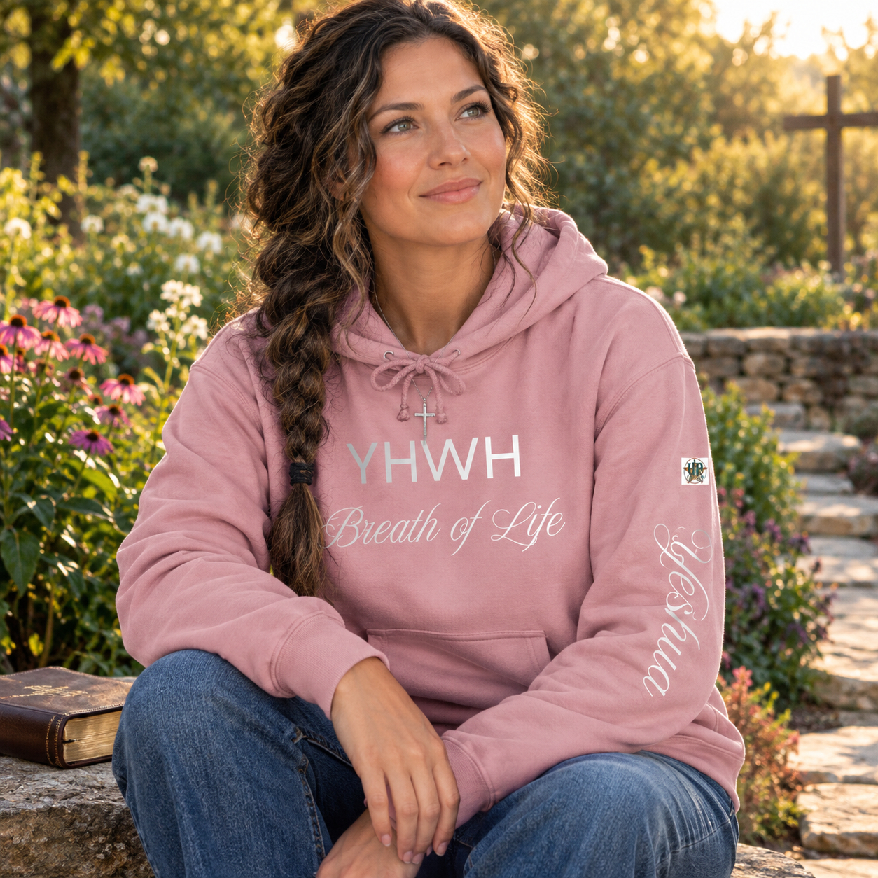 YHWH Breath of Life Christian Hoodie | Yeshua Faith Sweatshirt | Unisex Heavyweight Pullover - Image 3
