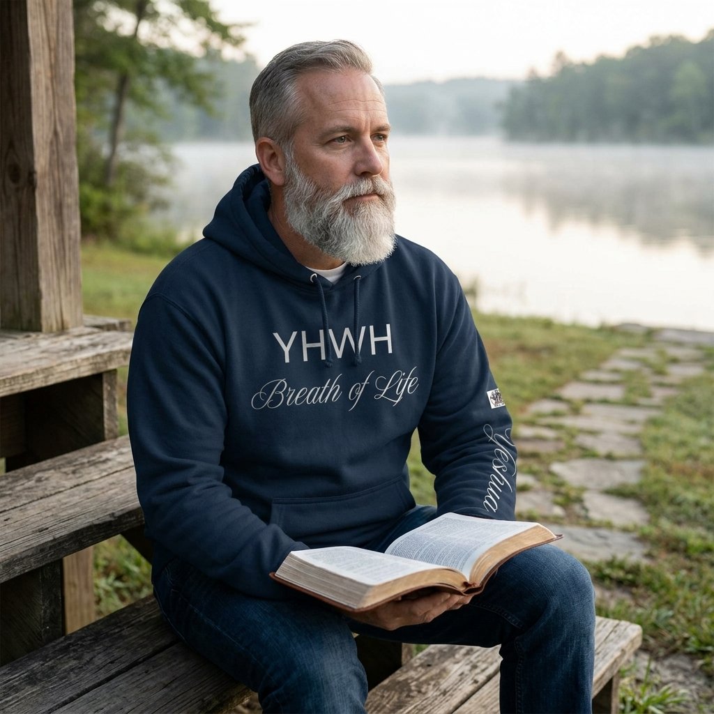 YHWH Breath of Life Christian Hoodie | Yeshua Faith Sweatshirt | Unisex Heavyweight Pullover - Image 5