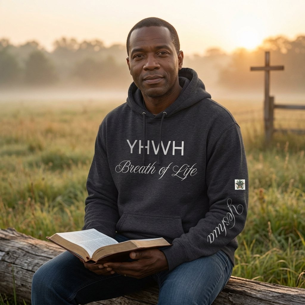 YHWH Breath of Life Christian Hoodie | Yeshua Faith Sweatshirt | Unisex Heavyweight Pullover - Image 4
