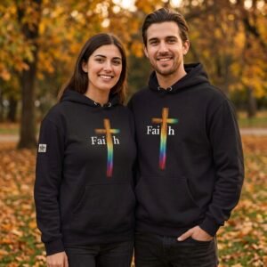 UR Worthy – Faith Cross Hoodie | Identity • Faith • Strength | Premium Heavyweight
