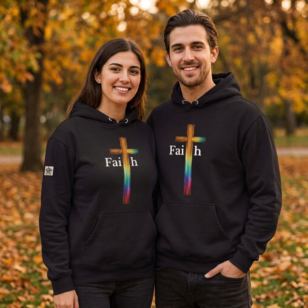 UR Worthy – Faith Cross Hoodie | Identity • Faith • Strength | Premium Heavyweight