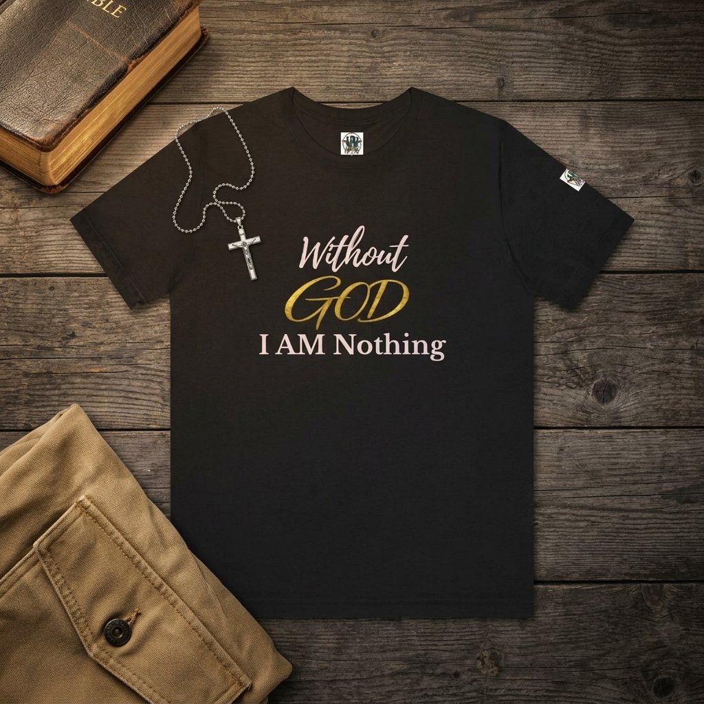 Without God I Am Nothing v2 — Premium Faith Statement T-Shirt | UR Worthy - Image 2