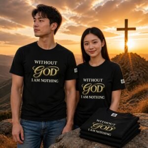 UR Worthy — Without God I Am Nothing v1 | Premium Faith Statement T-Shirt