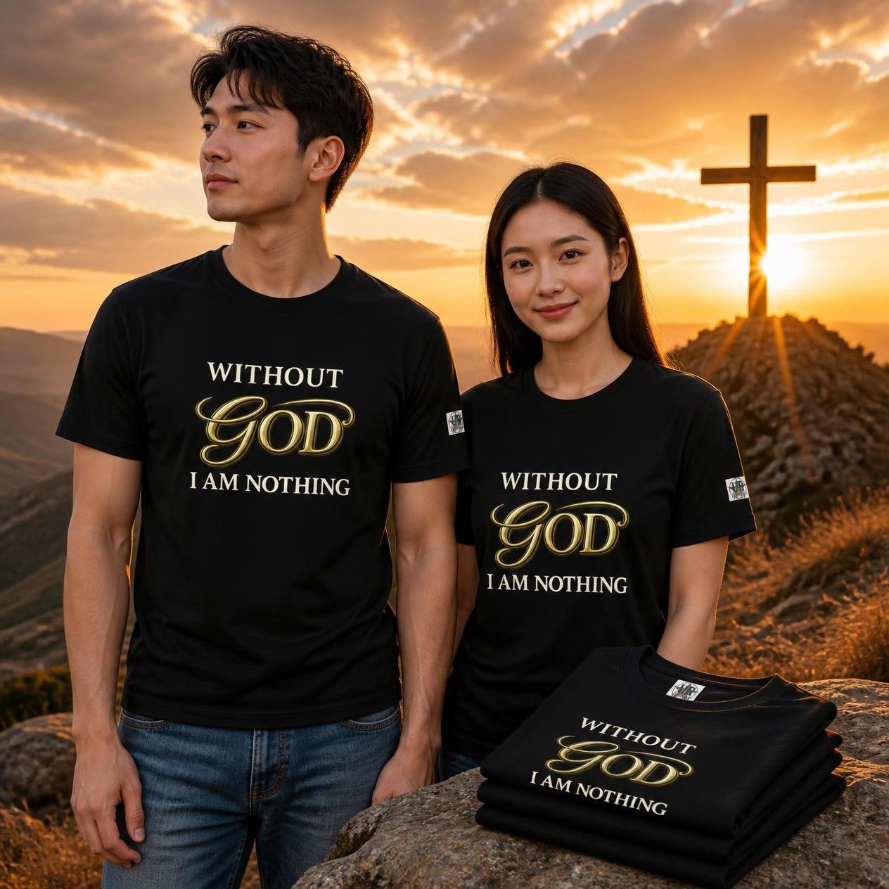UR Worthy — Without God I Am Nothing v1 | Premium Faith Statement T-Shirt