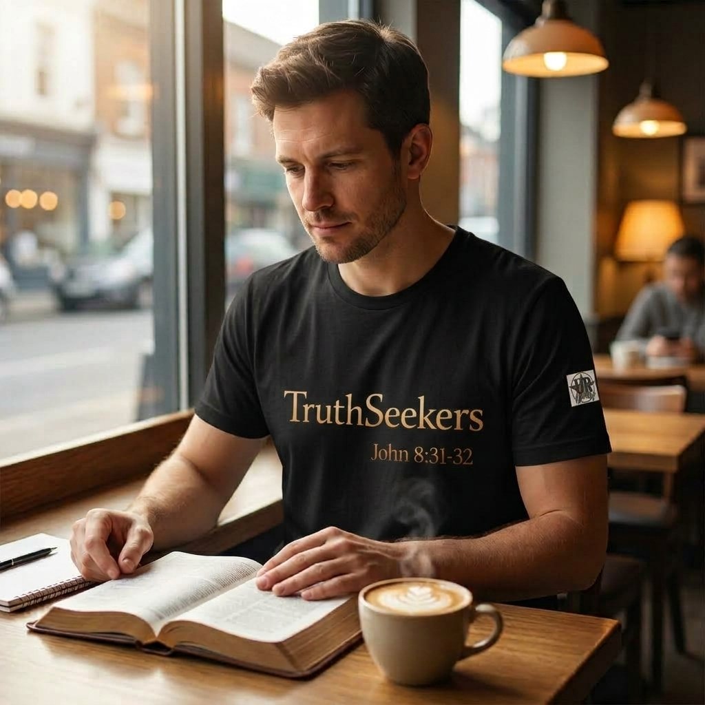 TruthSeekers Christian T-Shirt | John 8:31-32 Scripture Tee | Unisex Bella+Canvas 3001 | UR Worthy - Image 9