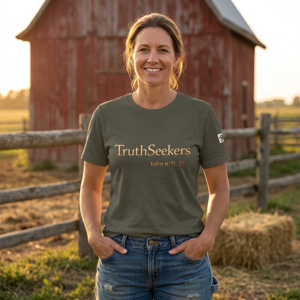 TruthSeekers Christian T-Shirt | John 8:31-32 Scripture Tee | Unisex Bella+Canvas 3001 | UR Worthy - Image 10