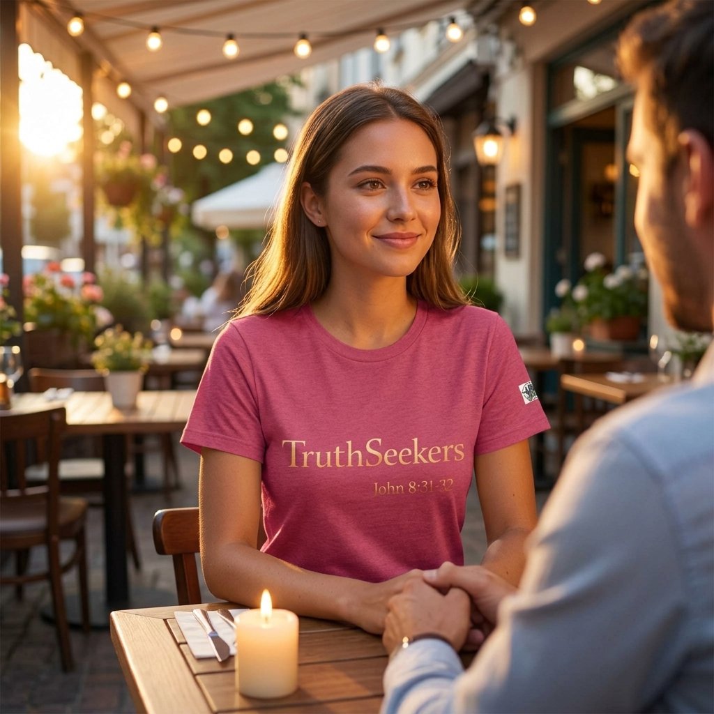 TruthSeekers Christian T-Shirt | John 8:31-32 Scripture Tee | Unisex Bella+Canvas 3001 | UR Worthy - Image 5