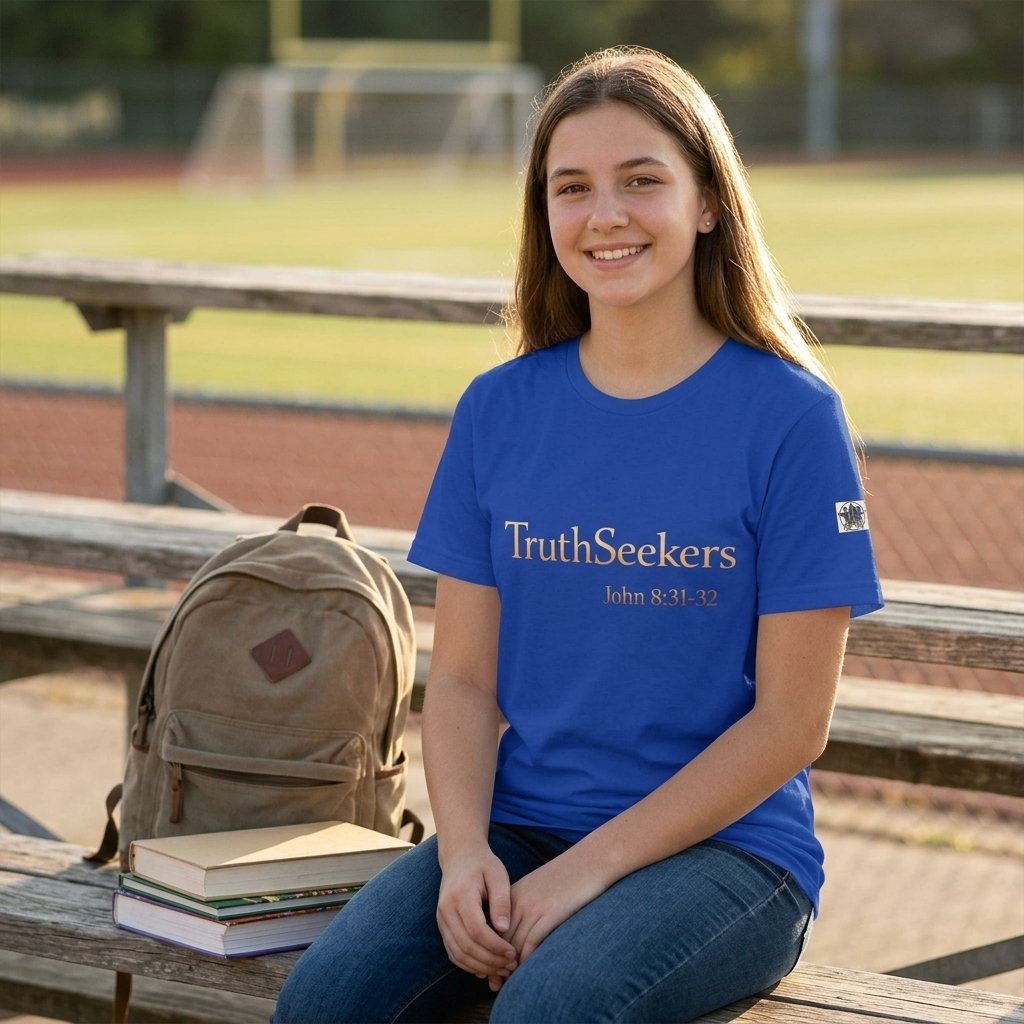 TruthSeekers Christian T-Shirt | John 8:31-32 Scripture Tee | Unisex Bella+Canvas 3001 | UR Worthy - Image 3